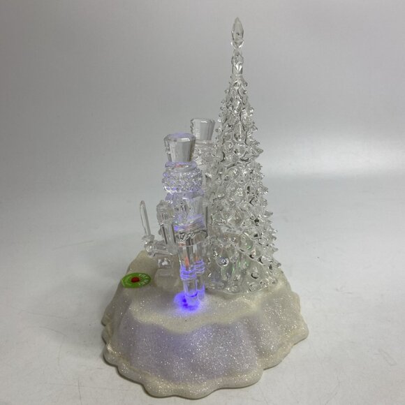 Happy Holiday Christmas Tree Soldiers Light Up Musical Acrylic Plays Many Songs - Picture 5 of 7
